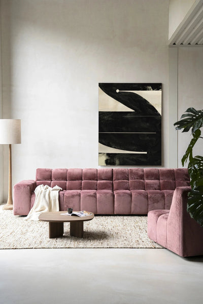 Moderne wanddecoratie van Urban Cotton, Nocturne Oasis kunstprint en wandkleed met glasart en frame, abstract ontwerp in kalme kleuren