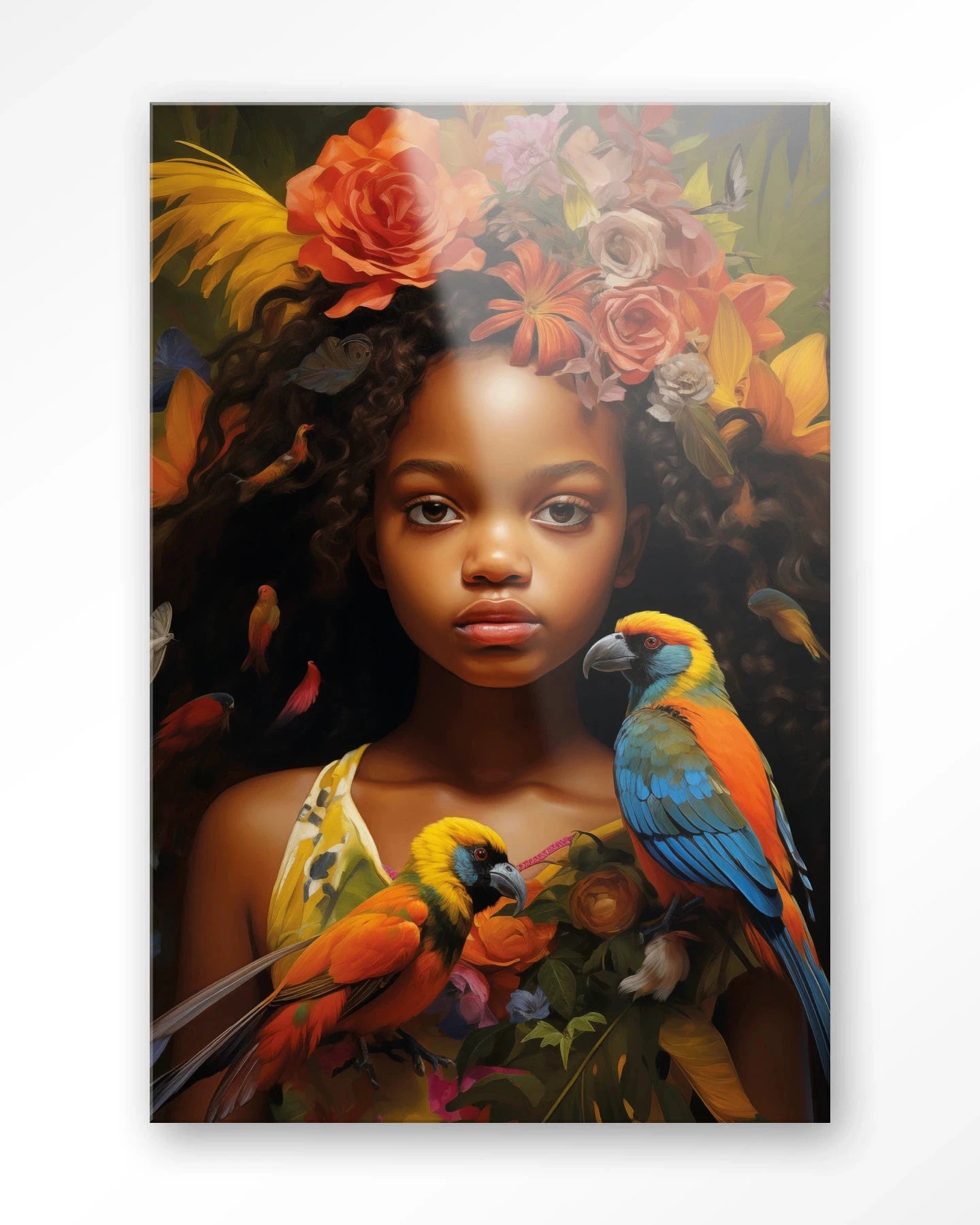 Moderne wanddecoratie van Urban Cotton, glaskunst en artprint met abstract patroon, ideaal voor stijlvolle interieuraccenten.