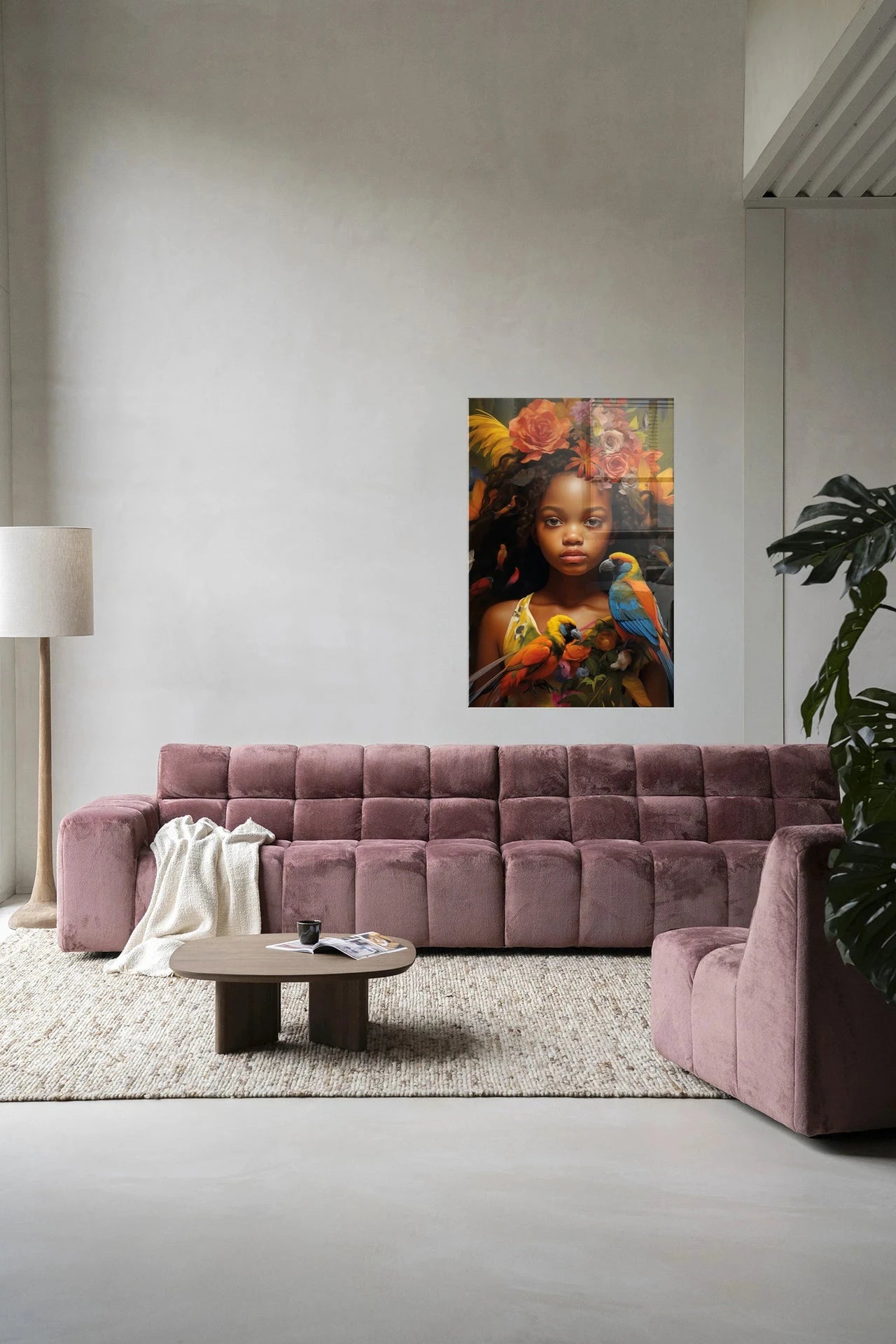 Moderne wanddecoratie van Urban Cotton, glaskunst en artprint met abstracte ontwerpen voor stijlvolle muurversiering