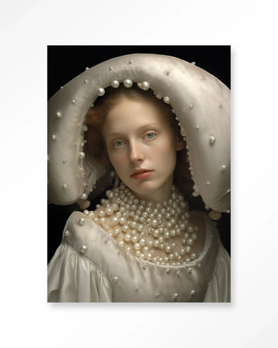 Moderne kunstwanddecoratie van Urban Cotton met Pearl Princess glass art en wandkleed, kleurrijk en opvallend interieurstuk.