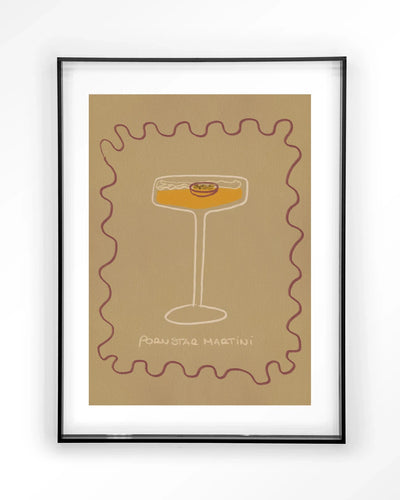 Moderne wanddecoratie Poma van Urban Cotton met kunstprint, acrylic frame en zwart wandkleed, stijlvolle muurversiering