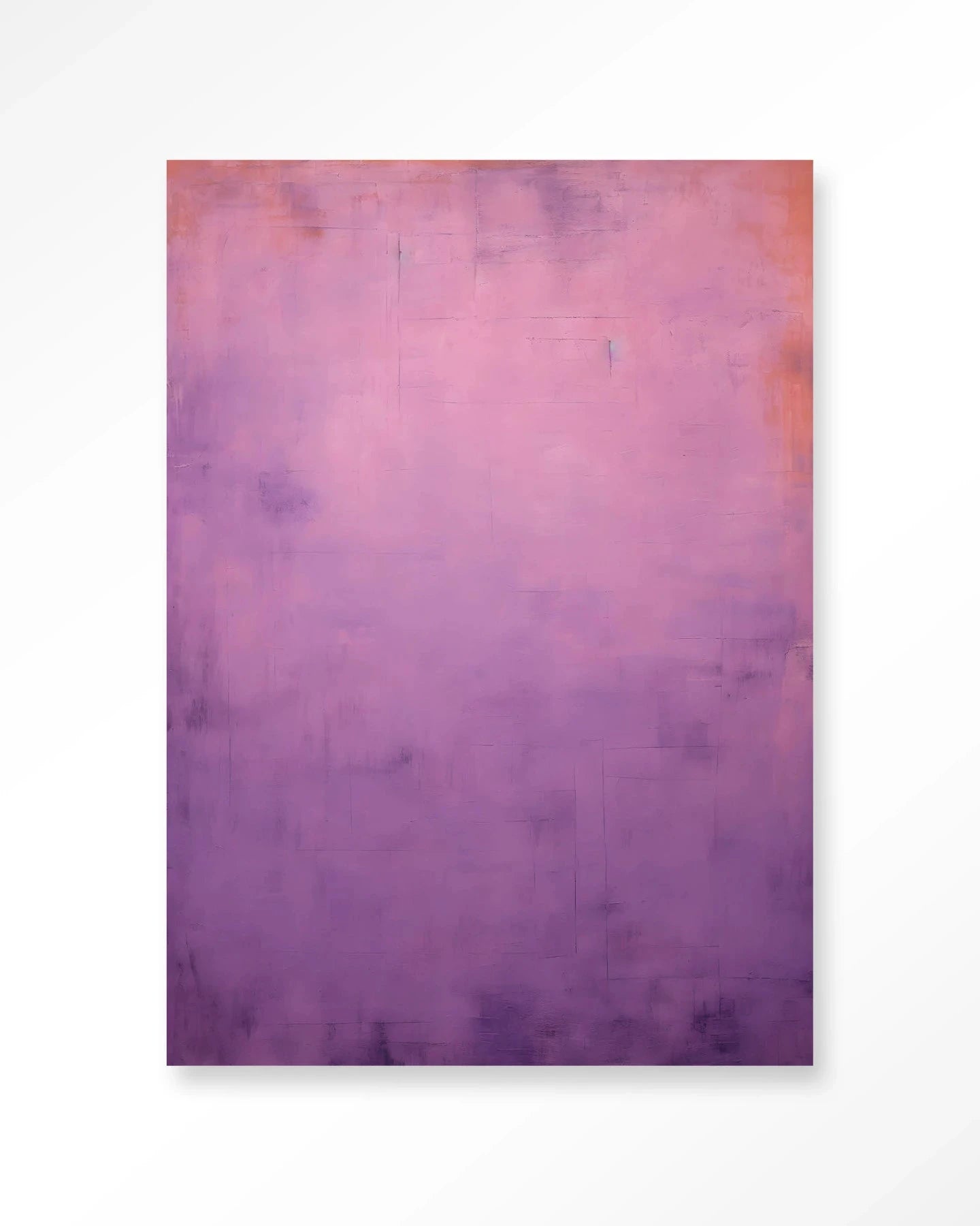 Moderne paarse wanddecoratie van Urban Cotton met kunstprint, glazen kunstwerk en wandkleed, kleurrijk en stijlvol voor interieur.