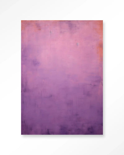 Moderne paarse wanddecoratie van Urban Cotton met kunstprint, glazen kunstwerk en wandkleed, kleurrijk en stijlvol voor interieur.