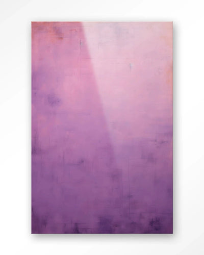 Moderne wanddecoratie van Urban Cotton met een paarse glasartprint en wandkleed, geschikt als stijlvolle kunstversiering.