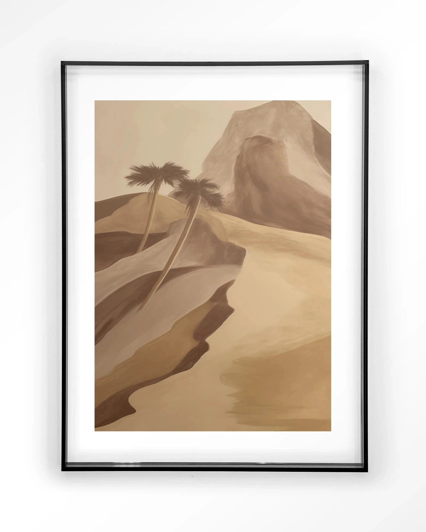 Modern kunstprint van Rocky Palm voor wanddecoratie, met zwart acryl frame en glas, door Urban Cotton.