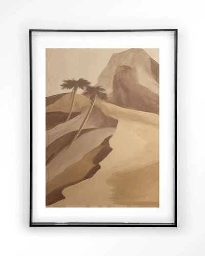 Modern kunstprint van Rocky Palm voor wanddecoratie, met zwart acryl frame en glas, door Urban Cotton.
