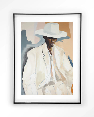 Moderne wanddecoratie van Urban Cotton, kunstprint met zwart acryl frame, kleurrijk en stijlvol voor in huis of kantoor.
