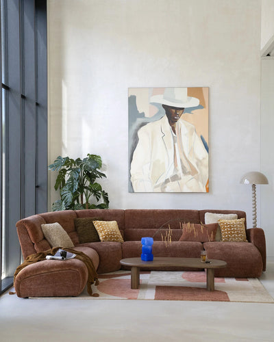Moderne wanddecoratie van Urban Cotton, artprint en wandkleed met kunstafbeelding van Saloon Sam voor een stijlvolle muur.