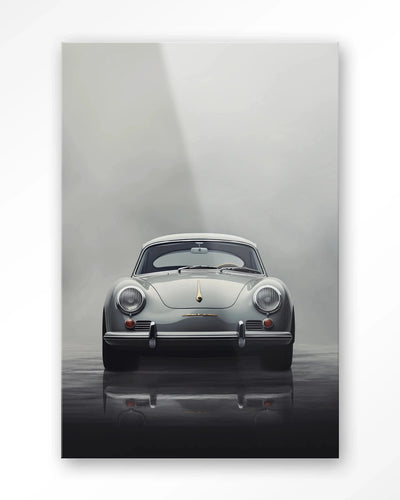Moderne wanddecoratie van Urban Cotton met een kunstprint van een rokerige auto op glas, ideaal als stijlvolle muurdecoratie