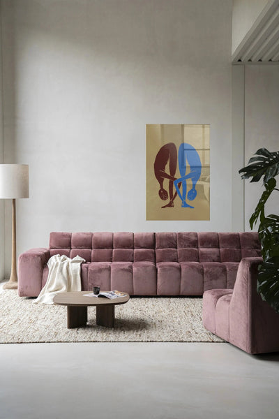 Moderne wanddecoratie van Urban Cotton met glaskunst en artprint, kleurrijk abstract kunstwerk voor op de muur.