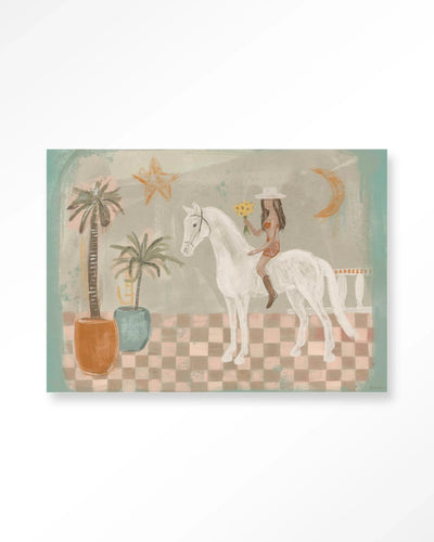 Sunflower Rider - Moderne Wanddecoratie | Artprint, Glass Art & Wandkleed by Urban Cotton