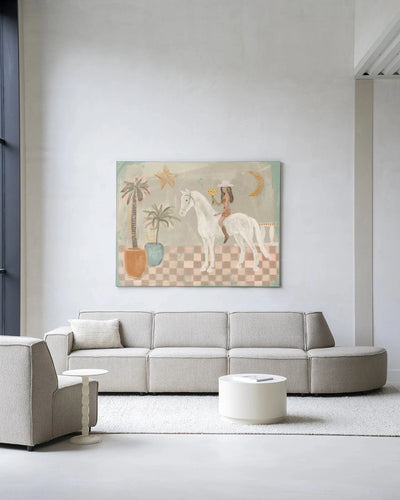 Sunflower Rider - Moderne Wanddecoratie | Artprint, Glass Art & Wandkleed by Urban Cotton