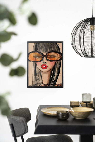 Sunny Orange - Moderne Wanddecoratie | Artprint, Glass Art & Wandkleed by Urban Cotton