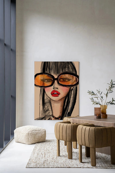 Sunny Orange - Moderne Wanddecoratie | Artprint, Glass Art & Wandkleed by Urban Cotton