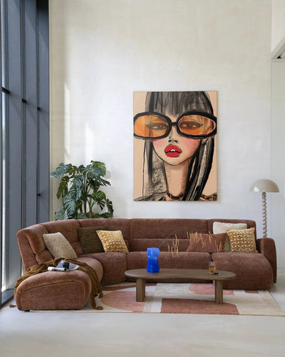 Sunny Orange - Moderne Wanddecoratie | Artprint, Glass Art & Wandkleed by Urban Cotton