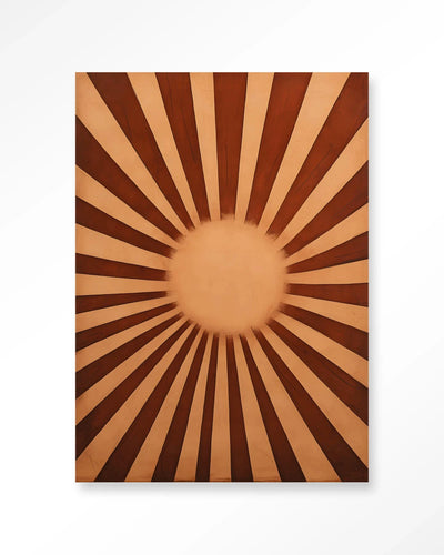 Moderne wanddecoratie van Urban Cotton met kleurrijk artprint, glaskunst en wandkleed in een stijlvolle kunstwerkcombinatie.