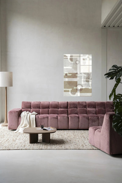 Modern kunstwerk van Urban Cotton met symbolen van het universum, glasart en wandkleed voor een stijlvolle muurdecoratie