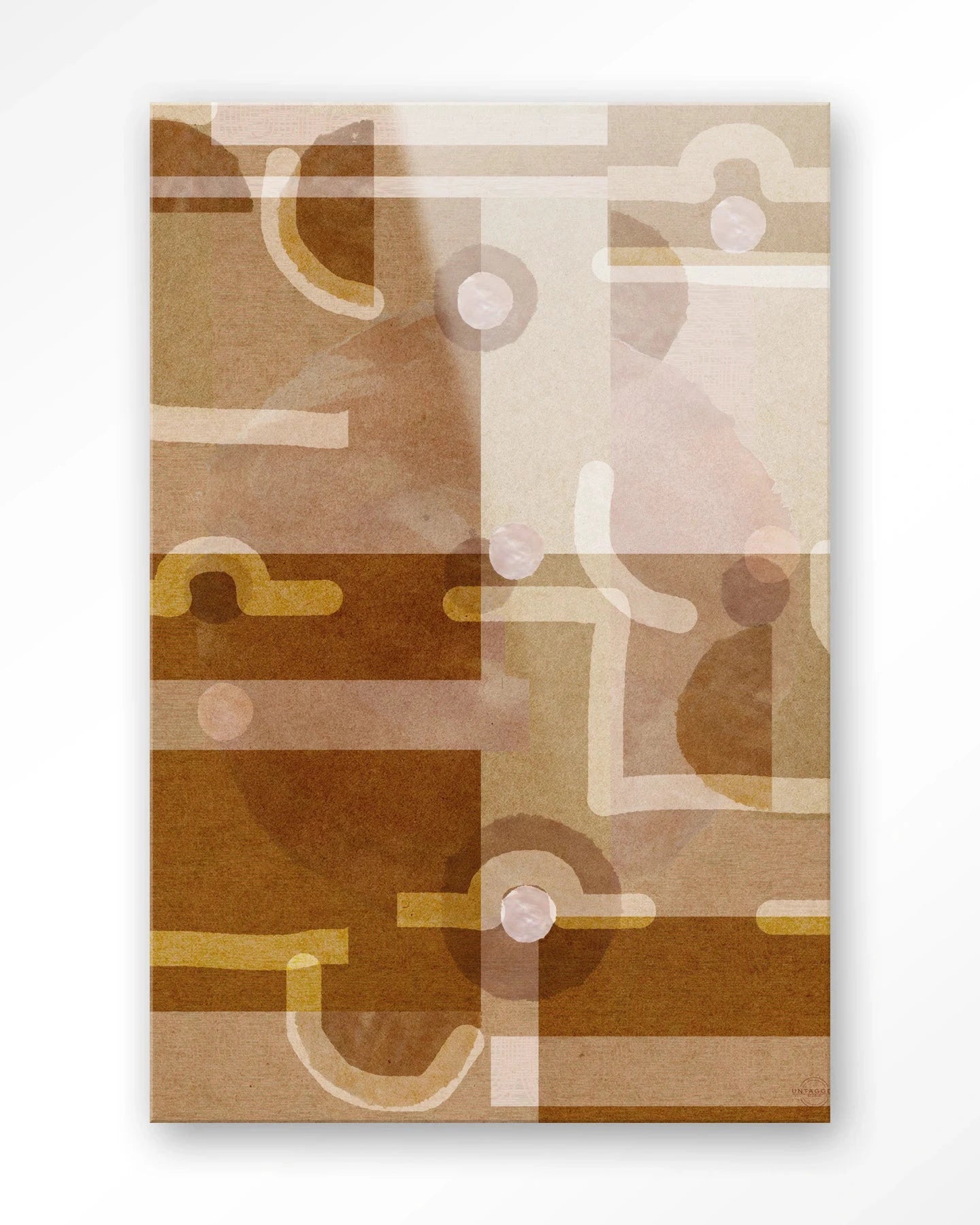 Moderne wanddecoratie van Urban Cotton met een glas artprint van het Terra Universe ontwerp, geschikt als kunstwerk voor de muur.