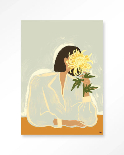 The Chrysante Mum - Moderne Wanddecoratie | Artprint, Glass Art & Wandkleed by Urban Cotton