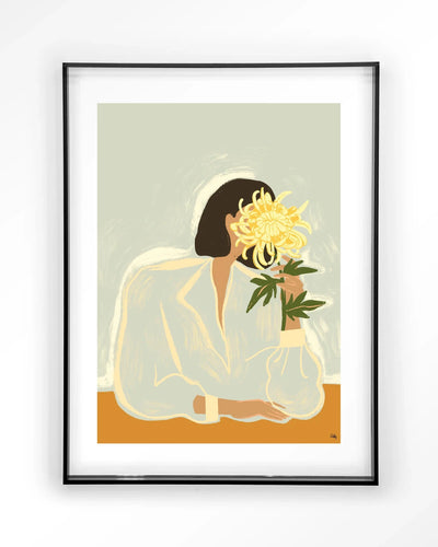 The Chrysante Mum - Moderne Wanddecoratie | Artprint, Glass Art & Wandkleed by Urban Cotton