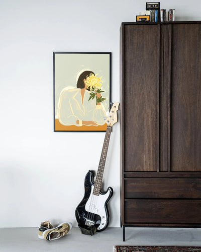 The Chrysante Mum - Moderne Wanddecoratie | Artprint, Glass Art & Wandkleed by Urban Cotton