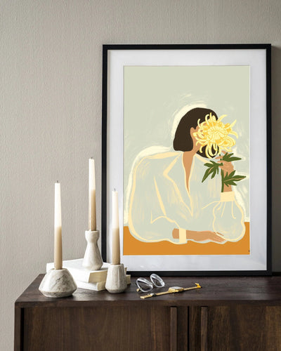 The Chrysante Mum - Moderne Wanddecoratie | Artprint, Glass Art & Wandkleed by Urban Cotton