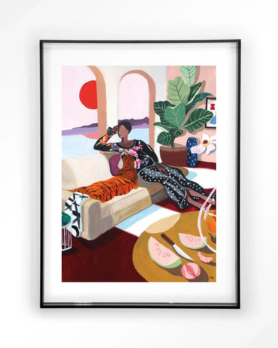 Tiger Queen - Moderne Wanddecoratie | Artprint, Glass Art & Wandkleed by Urban Cotton