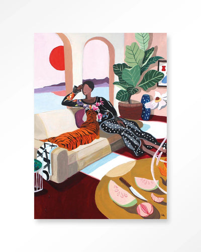 Tiger Queen - Moderne Wanddecoratie | Artprint, Glass Art & Wandkleed by Urban Cotton