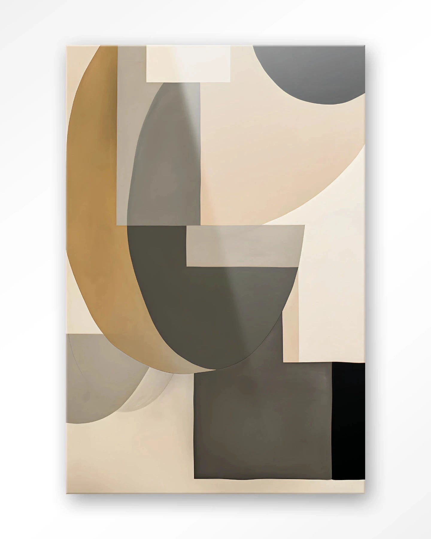 Moderne wanddecoratie kunst van Urban Cotton, glas art en wandkleed met abstract ontwerp, strak en eigentijds interieurstuk