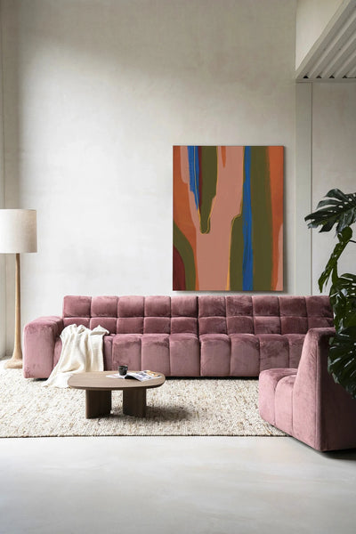 Moderne wanddecoratie van Urban Cotton, inclusief kunstprint, glazen kunstwerk en wandkleed met Toledo-thema in frame