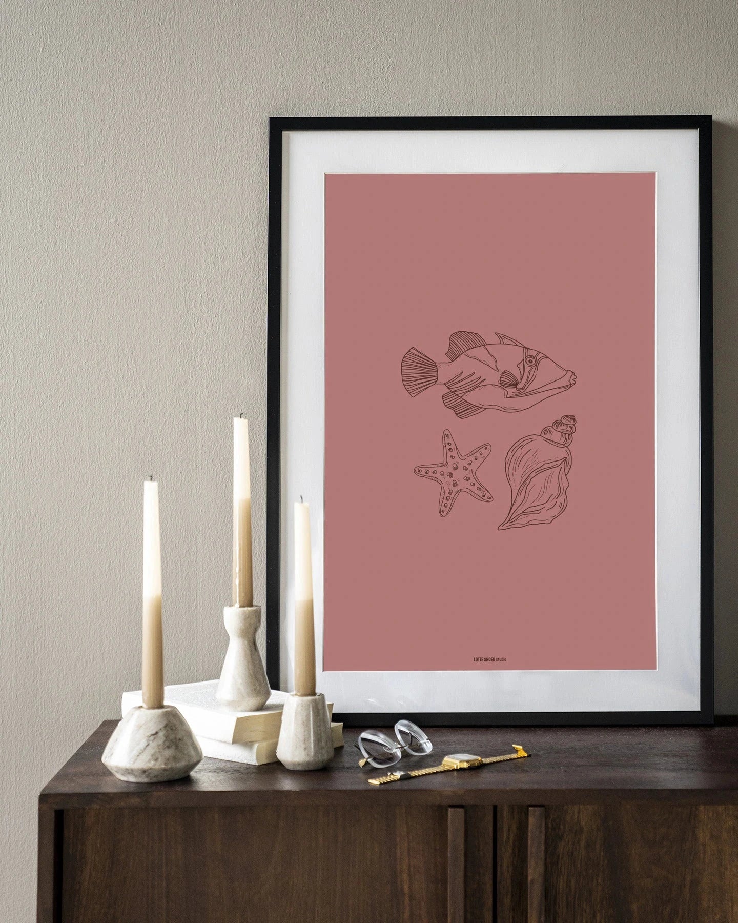 Tres Pisces - Moderne Wanddecoratie | Artprint, Glass Art & Wandkleed by Urban Cotton