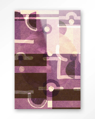 Moderne tribal universe kunstprint met glas en wandkleed van Urban Cotton, kleurrijke wanddecoratie voor in huis.