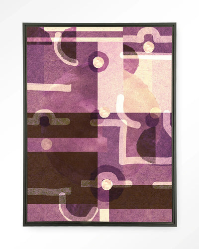 Moderne wanddecoratie van Urban Cotton met Tribal Universe kunstprint, wandkleed en glazen kunst in zwart frame