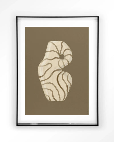 Moderne kunstprint van Vivid Vase 09 door Urban Cotton, met zwart acryl frame, geschikt als wanddecoratie en glas art.