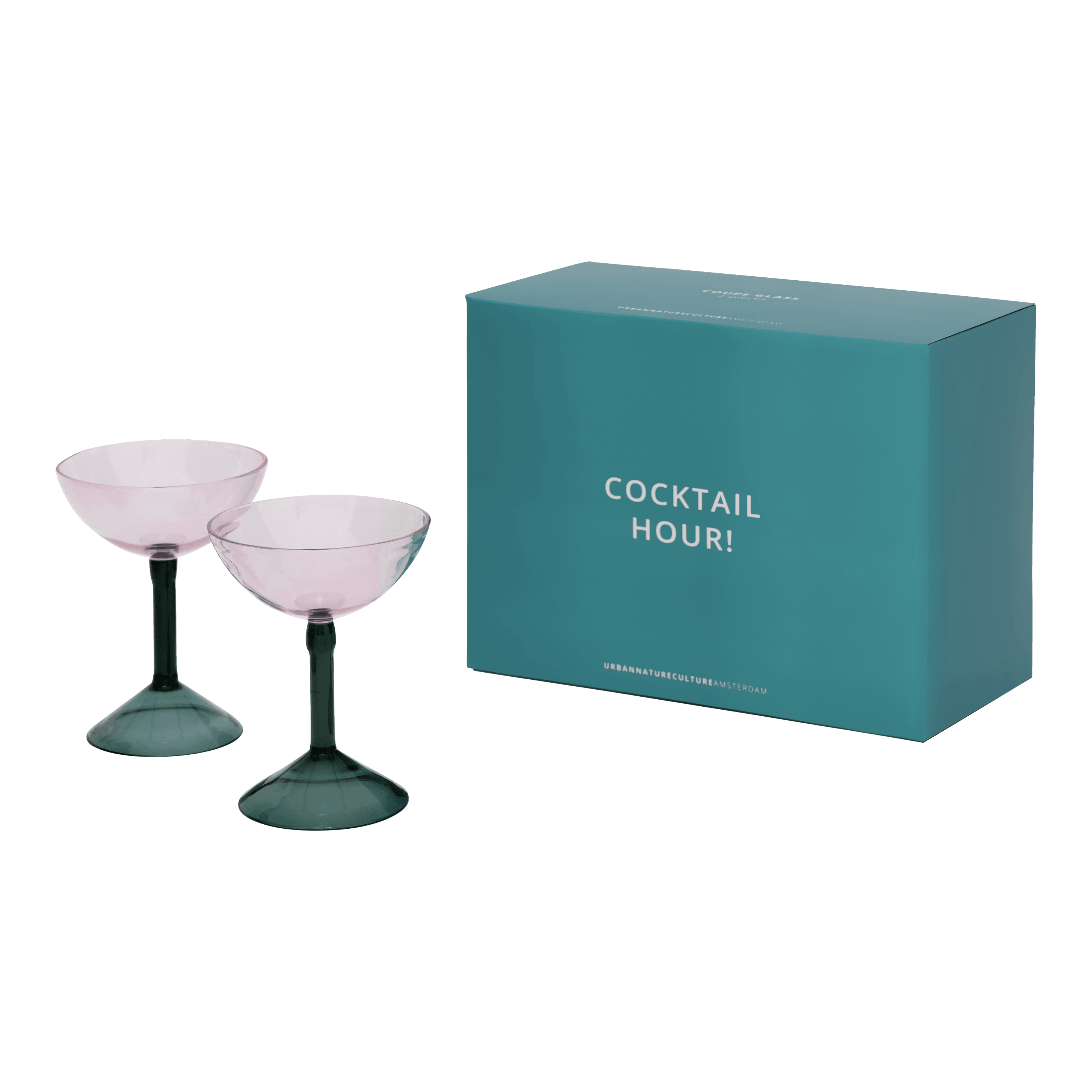 Cocktailglas in coupevorm, set van 2, in cadeauverpakking - depauwwonen