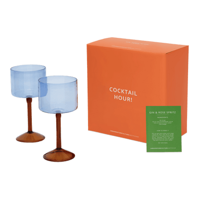 Gin-tonic cocktailglas, set van 2, in cadeauverpakking by Urban Nature Culture