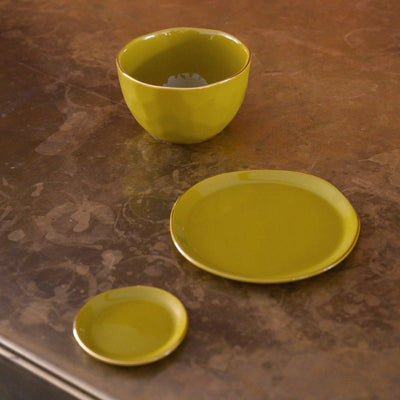 Good Morning bord Ø17 cm - Amber Groen (set van 4) by Urban Nature Culture