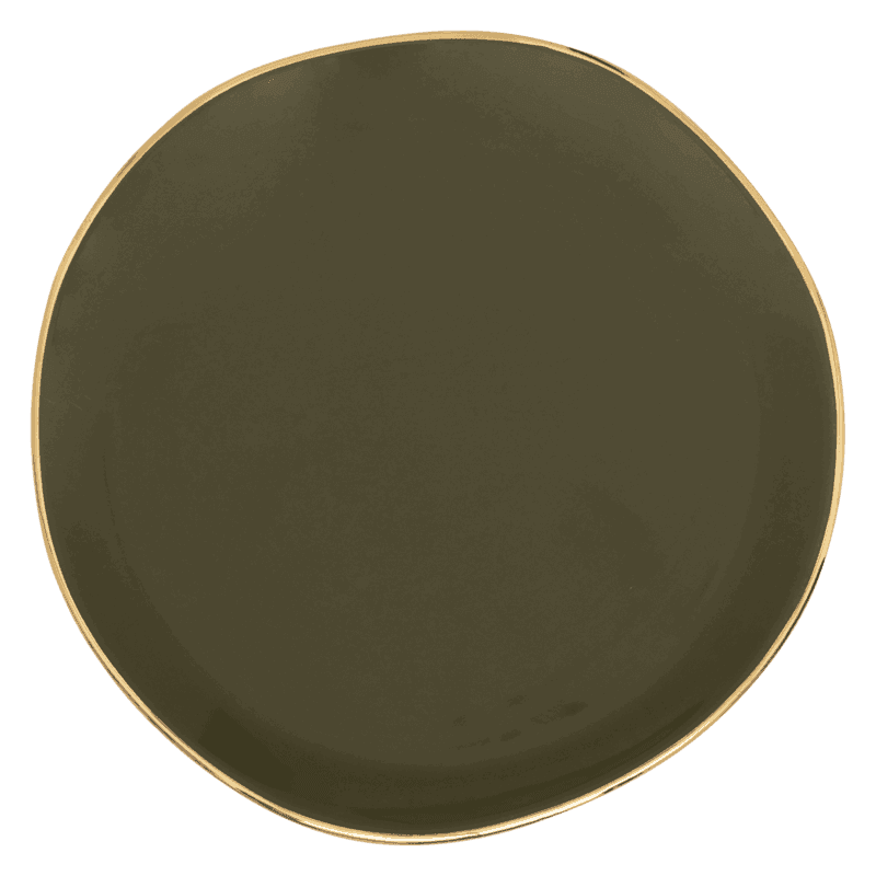 Good Morning bord Ø17 cm - Dennengroen (set van 4) by Urban Nature Culture