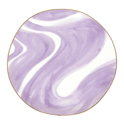 Good Morning bord Ø17 cm - Smaragd Violet (set van 4) by Urban Nature Culture