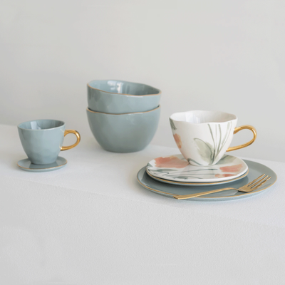 Good Morning bord Ø22.8 cm - Slate (set van 4) by Urban Nature Culture