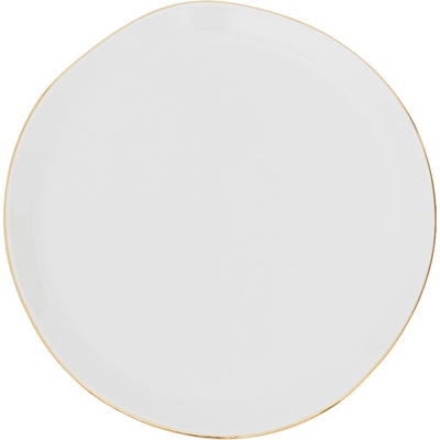 Good Morning bord Ø22.8 cm - Wit (set van 4) by Urban Nature Culture