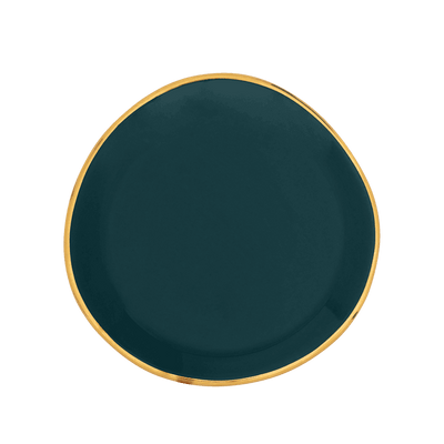 Good Morning bord Ø9 cm - Blauw Groen (set van 4) by Urban Nature Culture