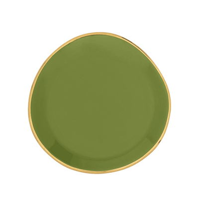 Good Morning bord Ø9 cm - Ever Green Sprig (set van 4) by Urban Nature Culture