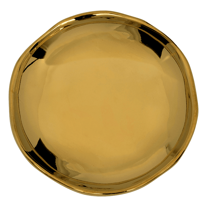 Good Morning bord Ø9 cm - Goud (set van 4) by Urban Nature Culture