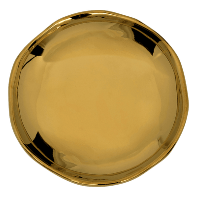 Good Morning bord Ø9 cm - Goud (set van 4) by Urban Nature Culture