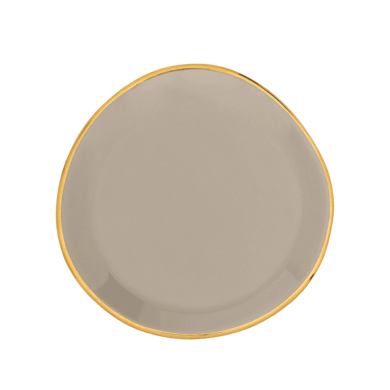 Good Morning bord Ø9 cm - Grijs Morgen (set van 4) by Urban Nature Culture