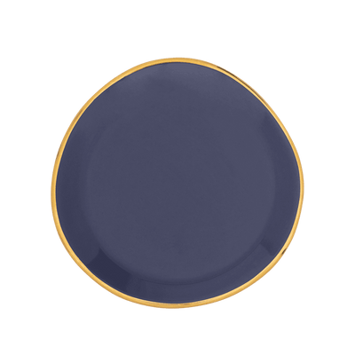 Good Morning bord Ø9 cm - Paars Blauw (set van 4) by Urban Nature Culture