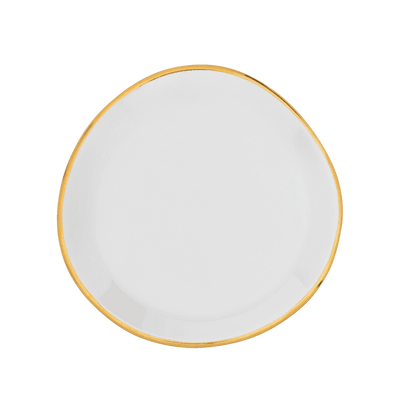 Good Morning bord Ø9 cm - Wit (set van 4) by Urban Nature Culture