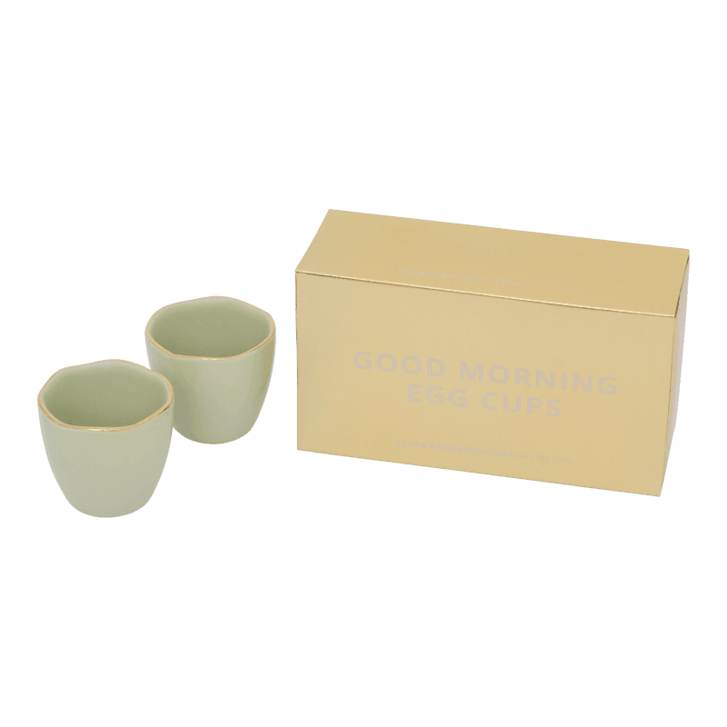 Good Morning eierdopje lichtgroen in cadeauverpakking (set van 2) - depauwwonen