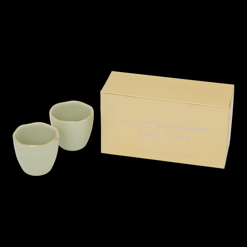 Good Morning eierdopje lichtgroen in cadeauverpakking (set van 2) - depauwwonen